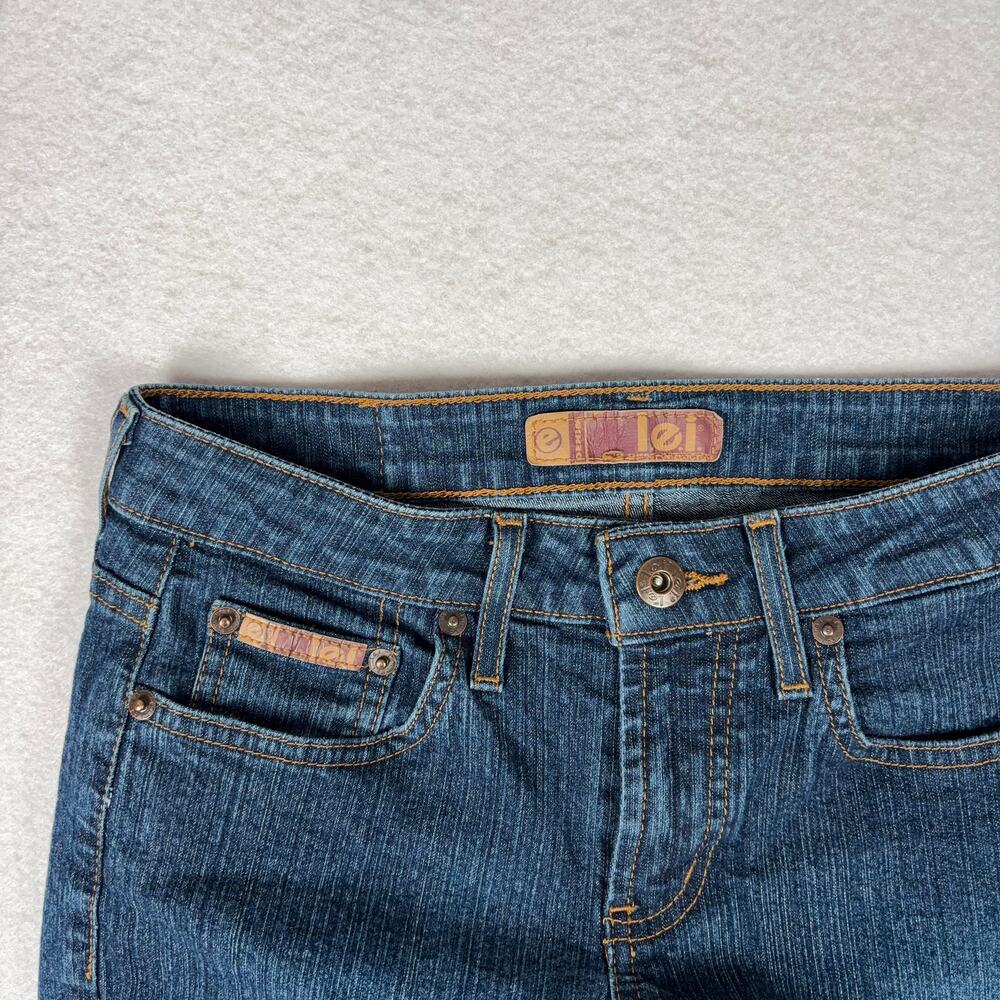 VTG L.E.I. Bootcut Jeans Juniors 1 Blue Mid Rise Denim Western Downtown Girl Y2K - Picture 4 of 12